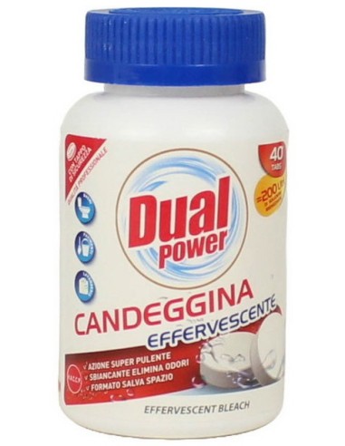 Dual Power Tabs - Candeggina Effervescente - 40 Pastiglie - Multiuso